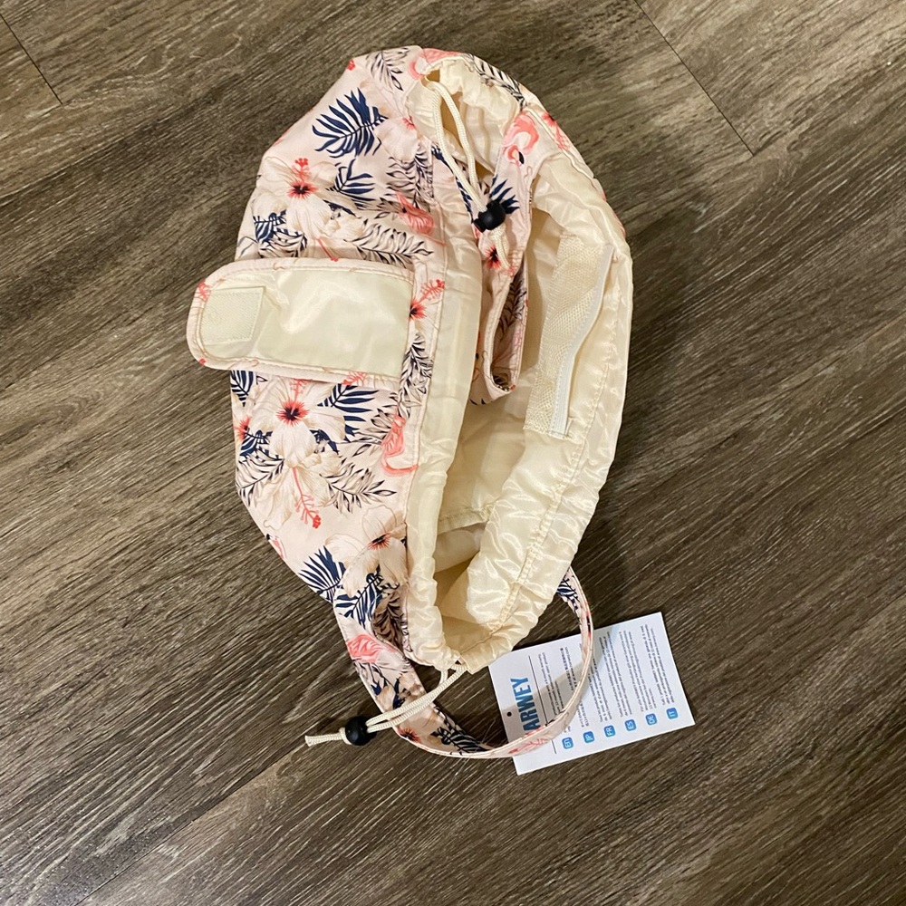 Floral makeup bag